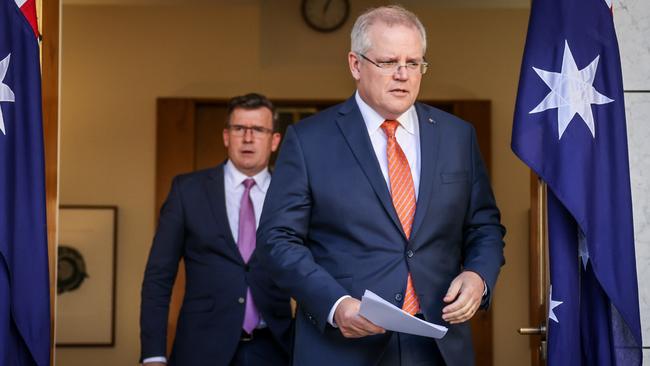 Unless the Prime Minister is prepared to back up criticism of the draft national curriculum by his Education Minister, left, with action, he will be ‘managing his decline, not just ours’. Picture: Getty Images