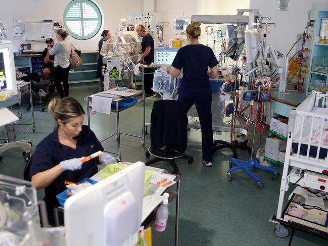 The Neonatal Intensive Care Unit inside the Royal Hospital for Women in Randwick. Picture: Sam Ruttyn