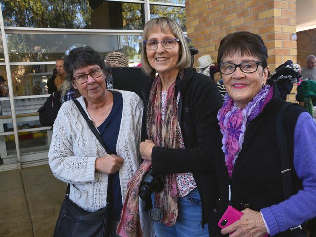 Warwick's Art Gallery markets were a hit during Jumpers and Jazz in July for Sharyn (L) Jan and Gale (R) on Saturday.