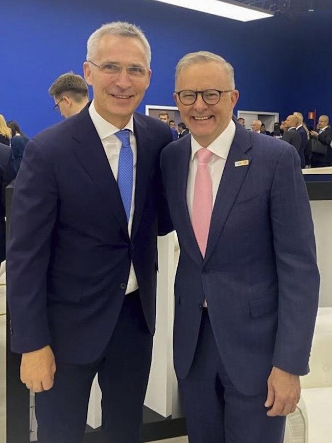 Jens Stoltenberg and Anthony Albanese.