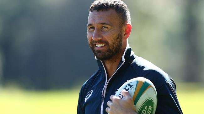 GOLD COAST, AUSTRALIA - JULY 27: Quade Cooper during an Australian Wallabies training session at Royal Pines Resort on July 27, 2022 in Gold Coast, Australia. (Photo by Chris Hyde/Getty Images)