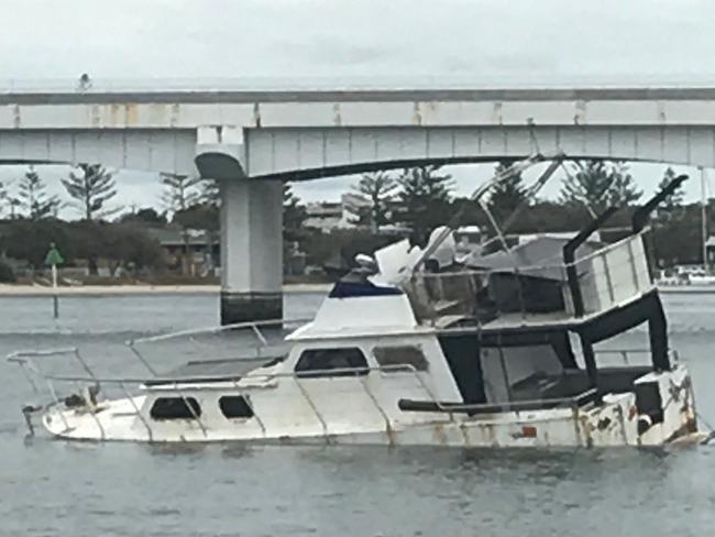 One of the dilapidated vessels removed from Gold Coast waters by Gold Coast Waterways Authority as part of the statewide War on Wrecks program.