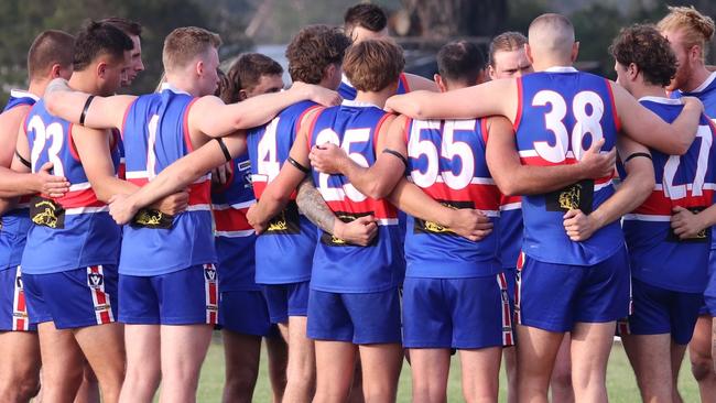 Bunyip gets together before taking on an Ellinbank District opponent earlier this year. Picture: Bunyip Football Netball Club.