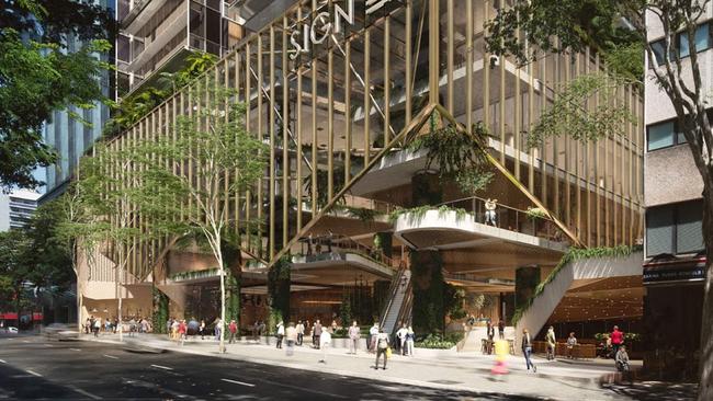 An artist's impression of Heritage Lanes at 80 Ann St in the Brisbane CBD.