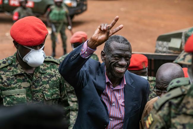 Uganda's veteran opposition figure Kizza Besigye is being tried in a military court