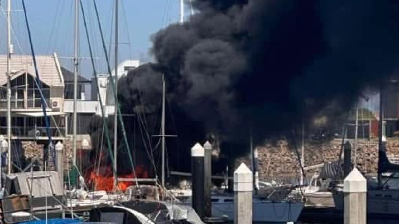 Boat ‘fully engulfed’ in flames at marina