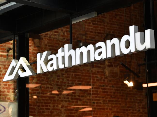 A generic view of the Kathmandu signage and store in Adelaide, Wednesday, September 18, 2019. The company lifted first-half profit 13.7 per cent to $NZ13.95 million ($A13.55 million) despite disappointing sales over the Christmas period. (AAP Image/David Mariuz) NO ARCHIVING