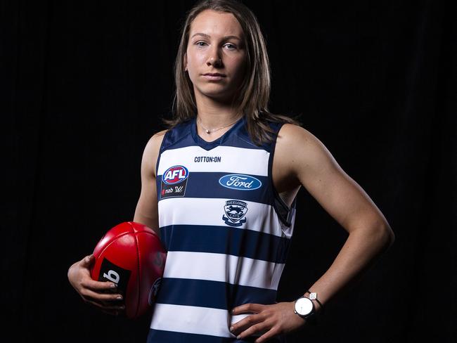 Sophie Van De Huevel was taken by Geelong with pick 2.