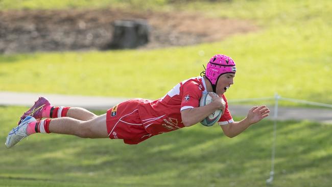 What a shot! Central North’s Frazer Penberthy scoring against Manly.