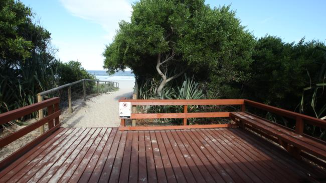 Sydney Hamilton park at Surfers Paradise, where a homeless couple and their child lived. picture Glenn Hampson