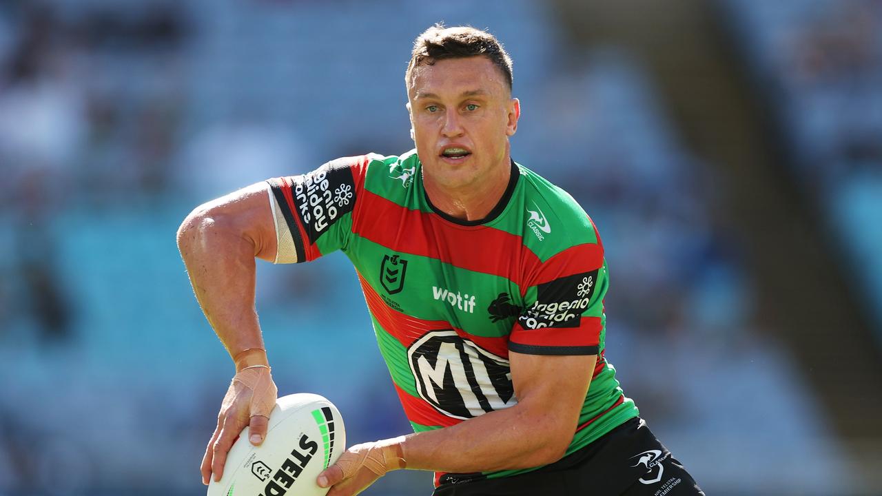 Jack Wighton snapped at questions about Latrell Mitchell at Tuesday’s media opportunity. Picture: Mark Metcalfe/Getty Images