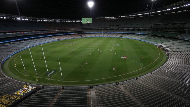 AFL games with no crowds will be a familiar sight. Picture: Michael Klein