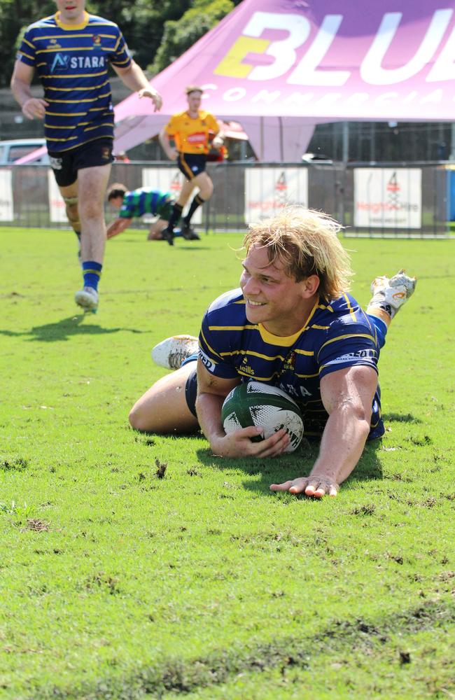 Frankie Goldsbrough. Easts v GPS in Colts 1 club rugby action. Saturday April 6, 2024.