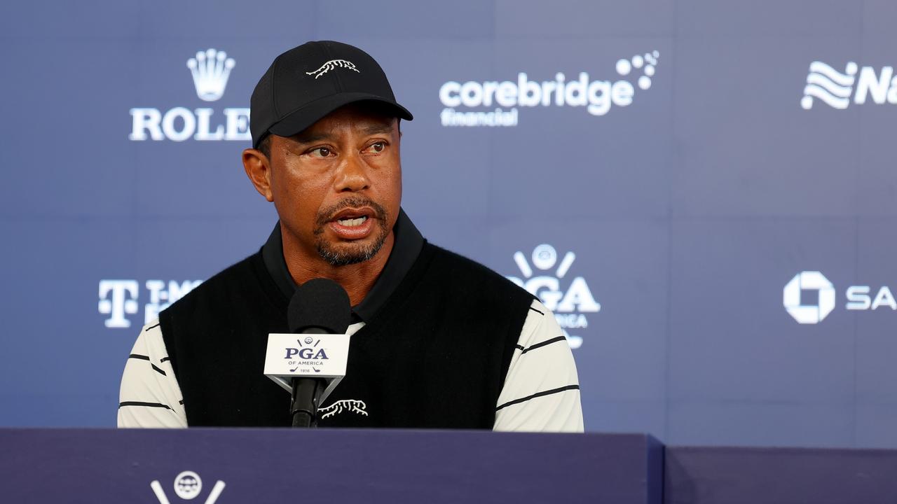 Tiger Woods says there is still a lot of work ahead to bring both parties together. Picture: Michael Reaves/Getty Images