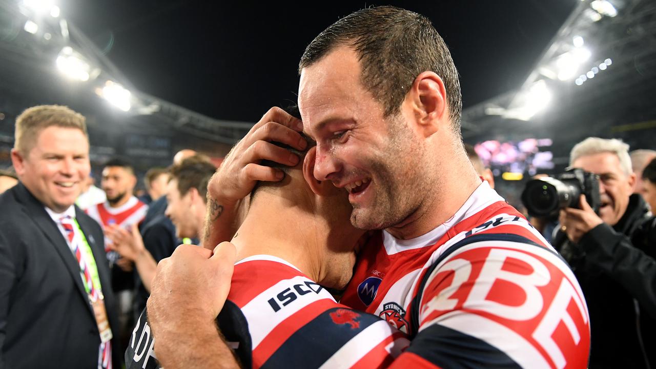 Cooper Cronk, left, and Boyd Cordner. Picture: AAP