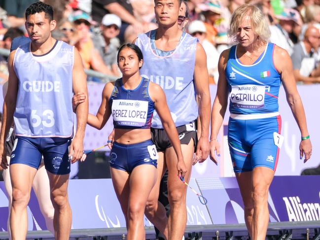 Petrillo, right, during the heats on Monday. Picture: Jacquelin Magnay