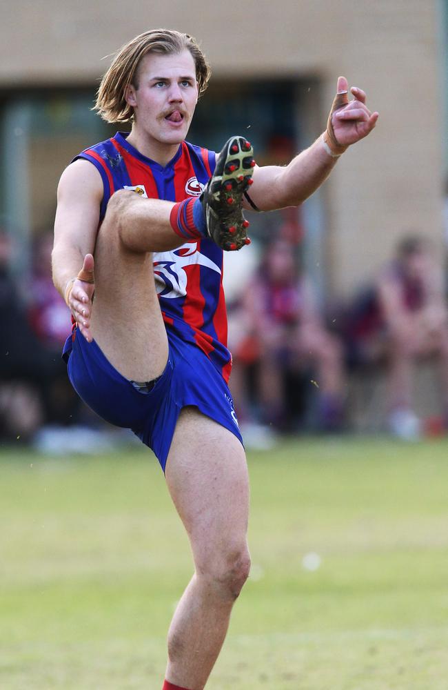 GDFL football : Bell Post Hill hosting Belmont Lions at Myers Reserve.Bell Post Hill 17 Will Ford kicks a goalPicture: Mark Wilson