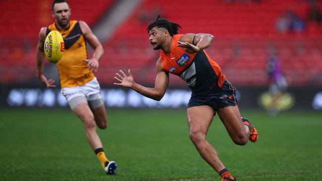 Connor Idun is back this week after missing the Power defeat while in the AFL’s health and safety protocols. Picture: Getty Images