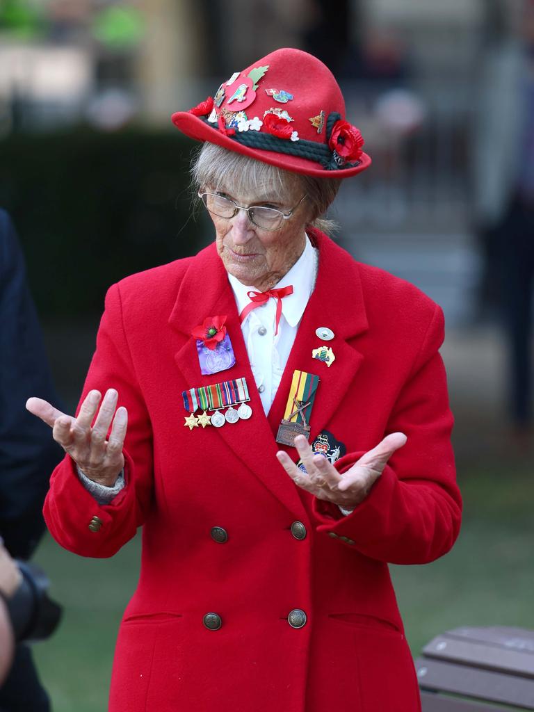 A war Veteran during the Anzac Day Parade held in Brisbane. Picture: NCA NewsWire/Tertius Pickard