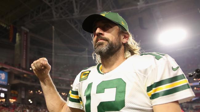 Quarterback Aaron Rodgers of the Green Bay Packers. Photo by Christian Petersen/Getty Images)