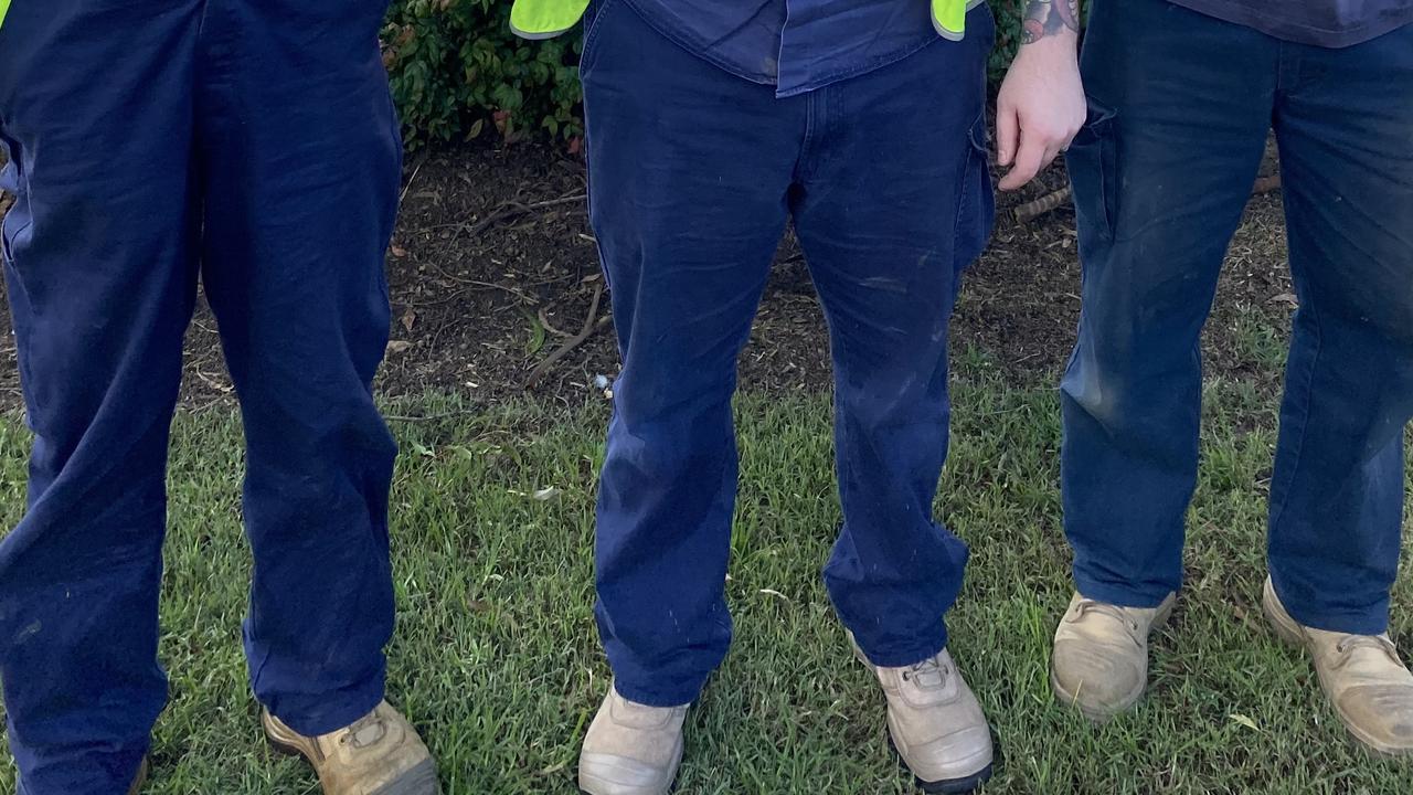 Aircraft engineers at the Richmond RAAF base are outraged employer Airbus is offering them a free pair of pants if they accept a 2.5 per cent pay rise. Picture: Supplied