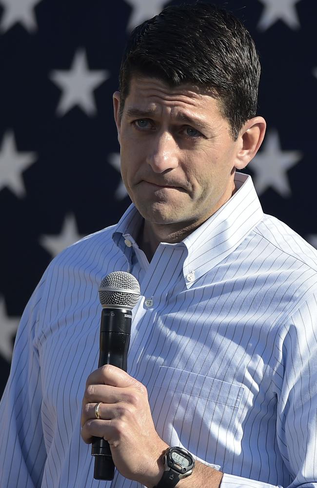 House Speaker Paul Ryan was predicted to lose out after refusing to take the stage with Trump, but there may be a rapprochement in the wings. Picture: AFP/ Mandel Ngan.