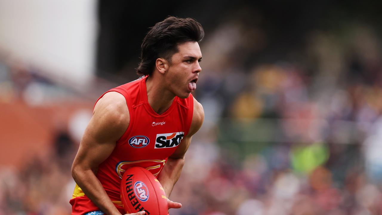 References tendered in support of Hollands (pictured) – including his father Ben and Gold Coast Suns chief executive Mark Evans – spoke of his hard work ethic and his resilience. Picture: Getty Images