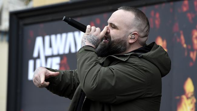 Rapper Briggs in Melbourne. Picture: NCA NewsWire / Andrew Henshaw.