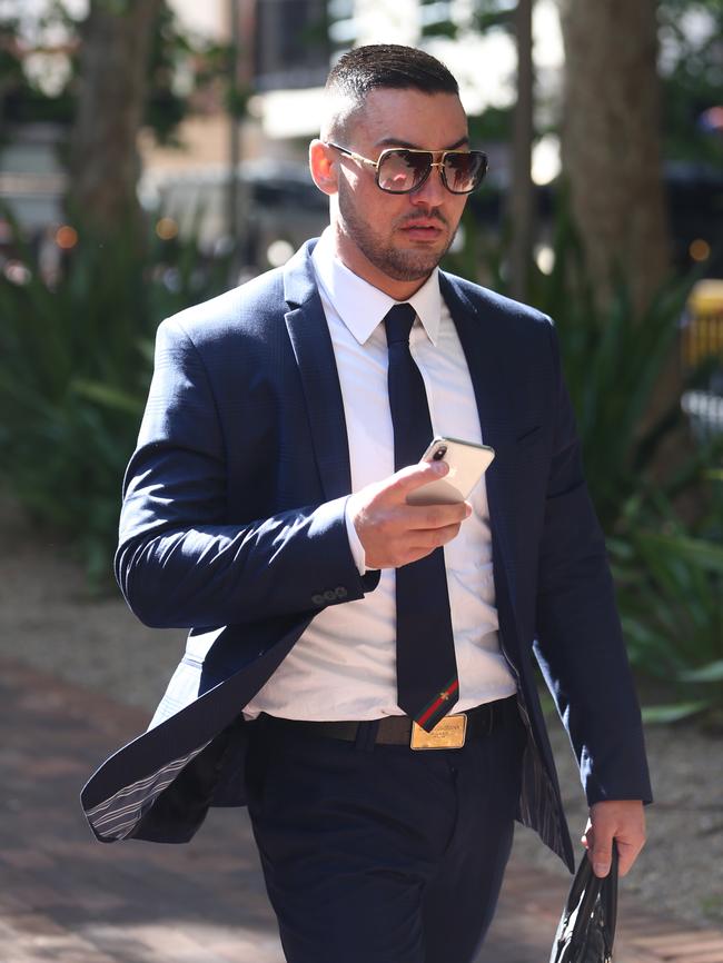 Salim Mehajer arrives at court on Thursday morning. Picture: John Grainger