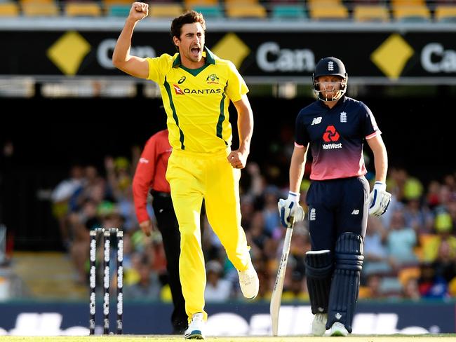 Mitchell Starc has vowed to lead the way for the Australians. Picture: Getty Images