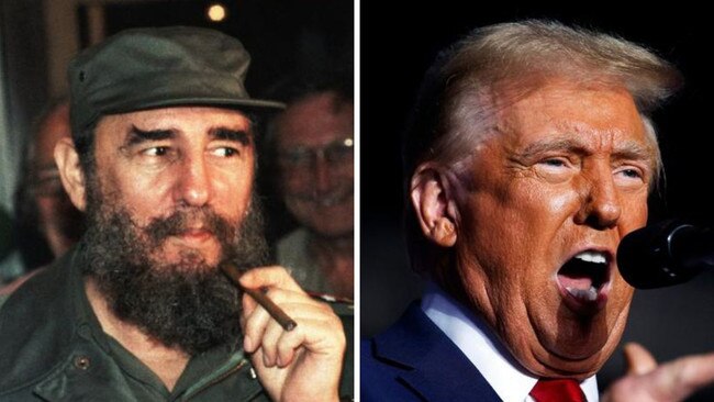 Cuban dictator Fidel Castro and Donald Trump.