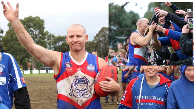 Shane Harvey bids farewell to North Heidelberg.