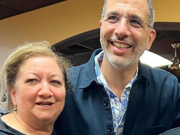 Celebrity chef Yotam Ottolenghi paid a visit to Central Market stalwart Lucia's during a visit to Adelaide. Picture: Instagram/luciasfinefoods