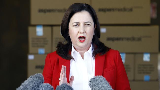 Queensland Premier Annastacia Palaszczuk has staunchly and repeatedly defended the state’s tough coronavirus measures. Picture: NCA NewsWire/Tertius Pickard