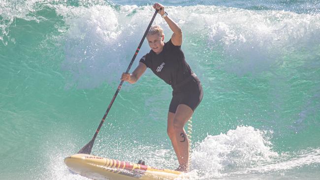 Karla Gilbert in action at the 12 Towers Ocean Paddle Festival. Photo by Georgia Schofield/ 12 Towers