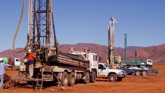 Drilling at Alliance Resources' Four Mile uranium project in South Australia. Picture: Supplied