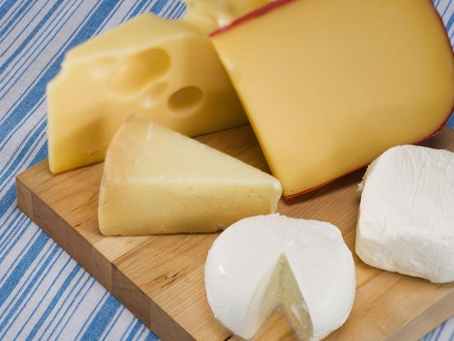 March 1: All About Cheese: generic: variety of cheeses on cutting board (source: ThinkStock).