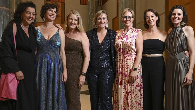 Teal MPs, pictured at the Mid Winter Ball in Canberra, say Australia must embrace an emissions reduction target of 75 per cent below 2005 levels by 2035. Picture: NCA NewsWire/Martin Ollman