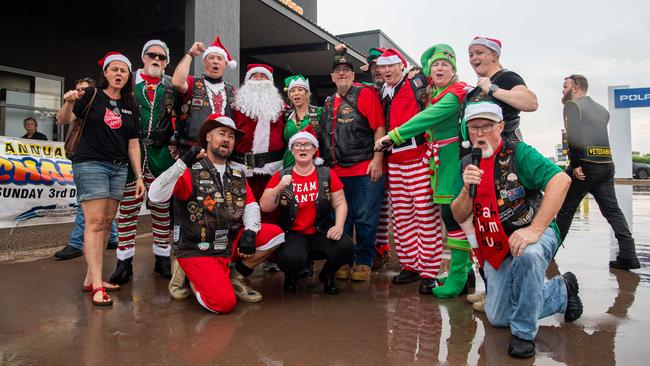 The Salvation Army and Darwin HOGs teams join Darwin's motorbike community at the NT Motorcycle Centre to raise money and awareness for the Salvation Army's annual Christmas Toy Ride. Picture: Pema Tamang Pakhrin