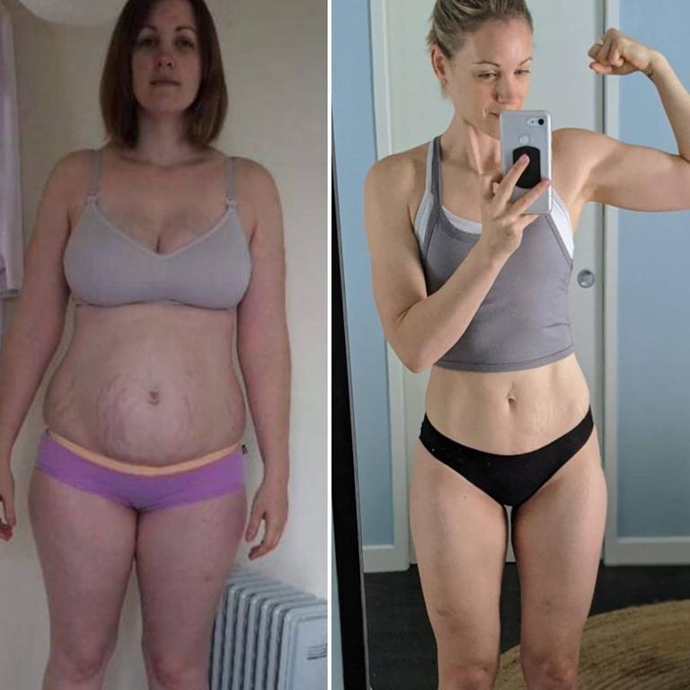 Gabrielle went from a size 18 to a size 8. Picture: Instagram/lella.fit