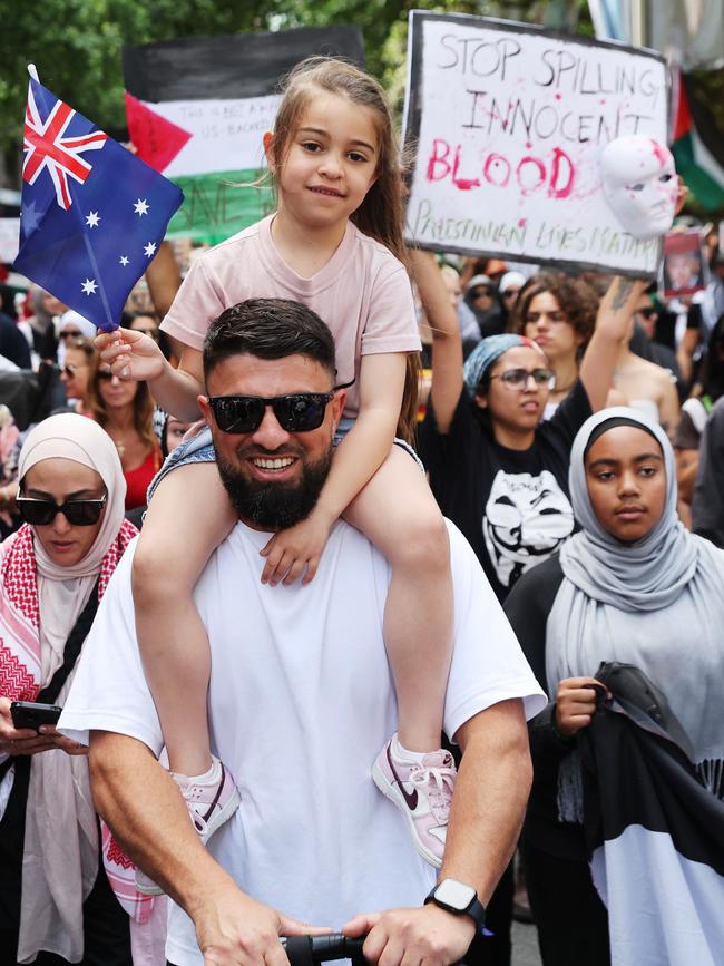 The marched from Town Hall to Belmore Park near Central Station. Picture: David Swift