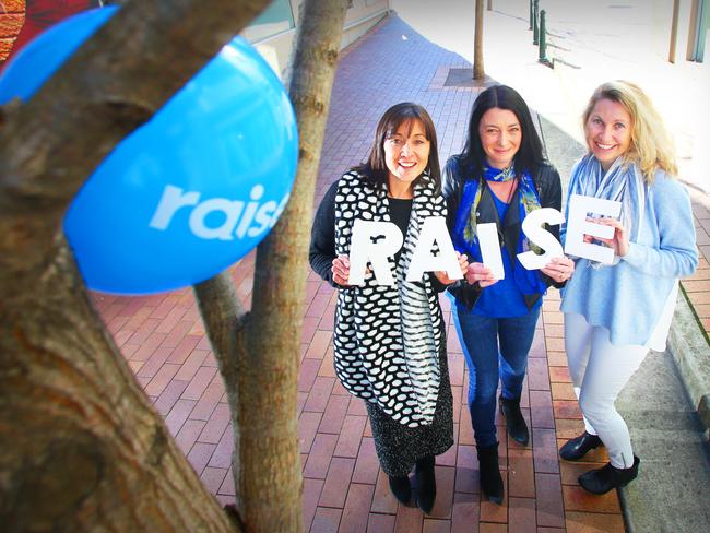 Cherelle Martin, Karen Tayor and Vicki Condon of the Raise Foundation in Mosman. Picture: Phillip Rogers