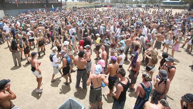 Revellers have flocked to Barunah Plains for the Beyond the Valley music festival. Picture: Alan Barber