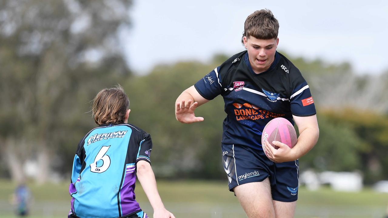 RUGBY LEAGUE: Justin Hodges and Chris Flannery 9s Gala Day. Caloundra State High V Meridan State College, year 10. Picture: Patrick Woods.