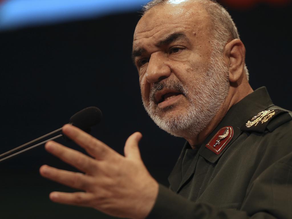 The commander of Iran's Revolutionary Guard General Hossein Salami said ‘we are ready for war’. Picture: AP Photo/Vahid Salemi