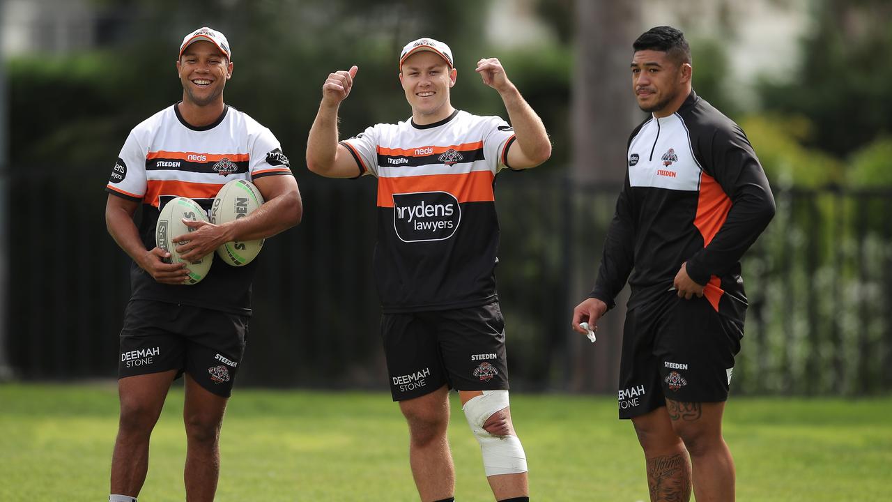 Walters (middle) has fought back strongly from a knee reconstruction which restricted him to just 10 games in two seasons at the Tigers.