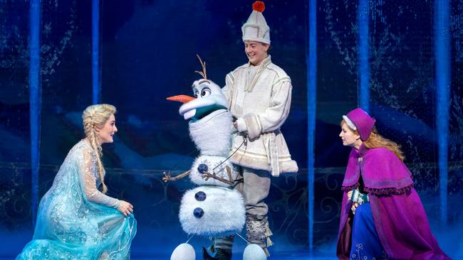 Jemma Rix, Matt Lee and Courtney Monsma in Frozen the Musical.