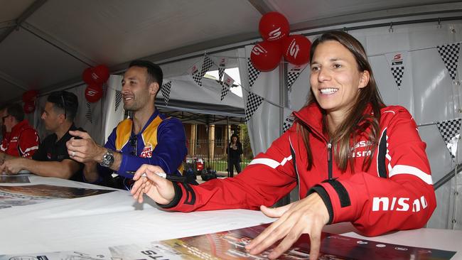 Simona De Silvestro during an autograph session. Picture: Getty Images