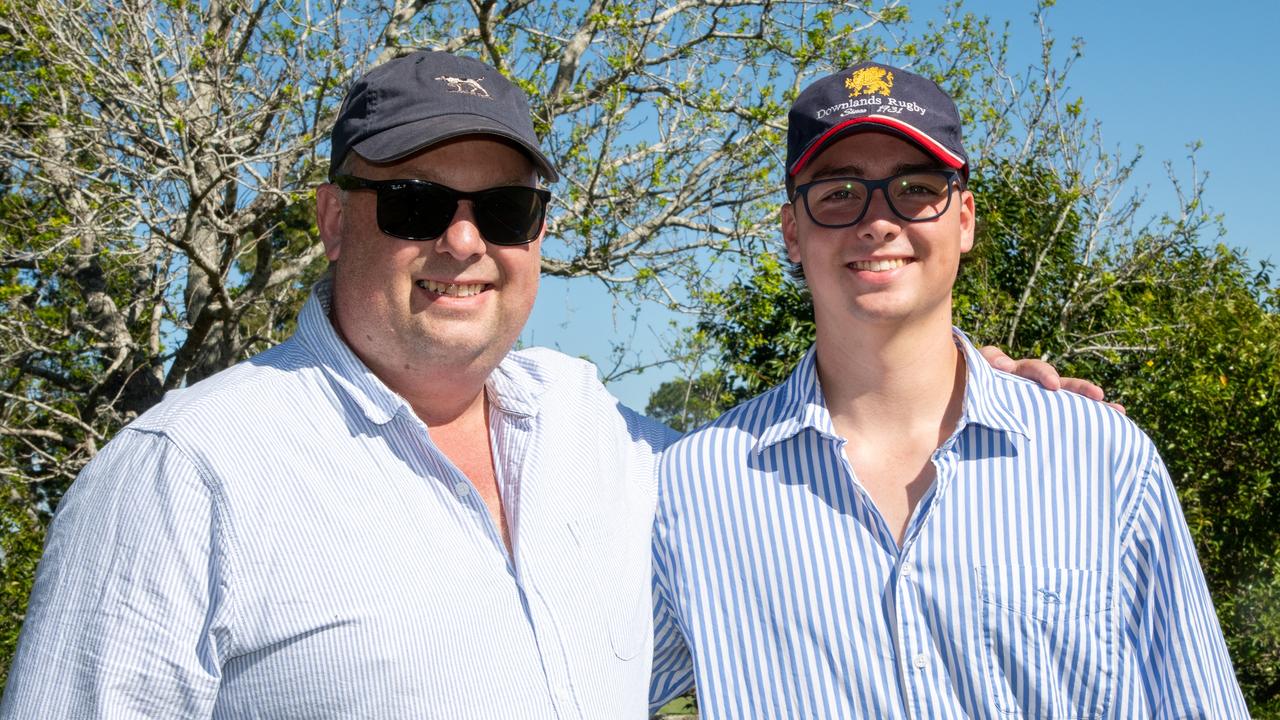 Downlands supporters Steve (left) and Hamish Foran. Picture: Bev Lacey