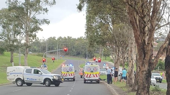 Emergency services at the scene of the horrific crash in Blackbutt on February 11. Picture: supplied.